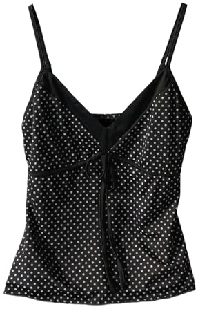 GORGLITTER Damtoppar, Y2k, toppar, camisole, axeltopp, polka, prickiga toppar, V-ringning, sommartopp med rosett fram, figurnära toppar, streetwear