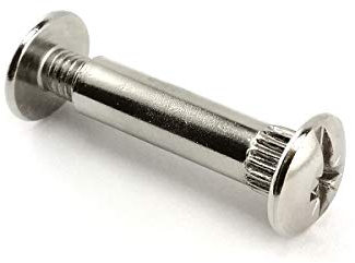 10 tornillos de conexión para muebles (39 mm - 45 mm), color plateado