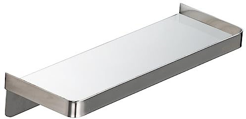 Biutimarden Duschablage Ohne Bohren,Chrom Duschregal Edelstahl Selbstklebendes Badezimmer Regal Wandmontiertes Duschkorb Shampoo Halterung für Dusche,für Badezimmer Küche Wohnzimmer