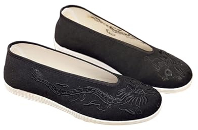 Yummsion Chaussures Traditionnelles,Kung Fu Tai Chi Arts Martiaux Chaussures,Chaussures en Toile Femme Hommes,Unisexe,Confortable,Léger,pour Arts Martiaux Tai Chi,Qi Gong,Kung Fu Wing Chun