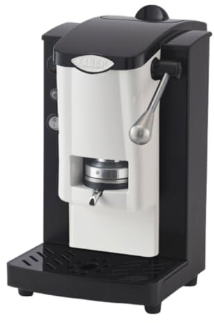 FABER COFFEE MACHINES | Modell Slot Kolor Plast | Kaffeemaschine für 44 mm ESE-Pads | verstellbare Padpresse | herausnehmbarer Padhalter mit Magnet (Total Black Milk)
