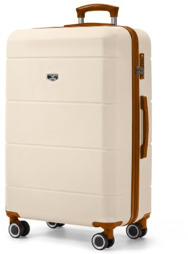 LUGG 28 Inch Jetset Suitcase, Hard Shell 4 Wheel Travel Bag, Lightweight ABS, TSA Lock, Approved for Travel with easyJet, British Airways, RyanAir & Emirates, 75x49x29cm – 1 Year Warranty