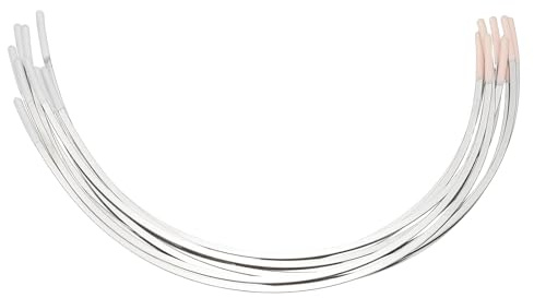 sourcing map 5 paia di ferretti in acciaio inox per reggiseno, 24 cm, ferretti di ricambio per reggiseni, parti di riparazione e cucito, dimensioni regolari per supporto coppa C, argento