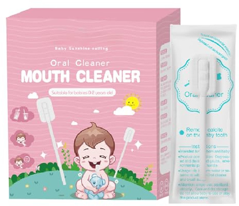 30Pcs Baby Orals Cleaner New Born, Gum Tongue Cleaner, Portable and Comfortable Gauze Toothbrush Swab, Soft Orals Cleaning Stick for Kids, Baby Dentals Care Mouth Teeth Cleaning Stick for Boys Girls