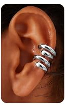 Kakonia Ear Cuff Pendientes No Piercing, Pendientes Mujer Chunky Earcuff Pendiente Sin Agujero de Clip para Cartílago Pendiente de clip para Niñas Hipoalergénicos Regalo de Joyería-S-Drop