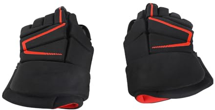 AQFNEB Guantes de hockey para jugadores, guantes de hockey sobre ruedas con dedos flexibles y protección para el pulgar, guantes protectores de hockey sobre hielo para hombres y mujeres, diseño de