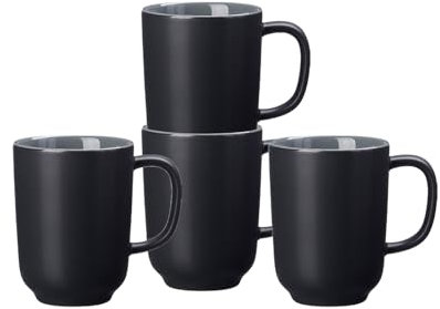 Ritzenhoff & Breker Kaffeebecher-Set Jasper, 4 Stück (1er Pack), Schwarz