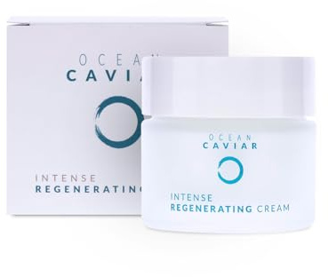 OCEAN CAVIAR - Feuchtigkeitscreme für Damen und Herren, intensiv, 60 ml, mit Kaviar-Extrakt, Hyaluronsäure und Meereskollagen, tiefe Feuchtigkeit, Anti-Falten und Leuchtkraft, Tag und Nacht