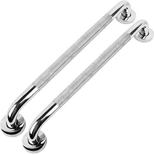 Miluoou 2 Stück Rutsch freier Haltegriff, 60CM Haltegriff Dusche aus Edelstahl Sicherheitsgriffe, Wandmontage Wannengriff für Badewanne, WC, Badezimmer, Küche, Treppen