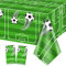 2 Pack Fußball-Thema Tischdecke, 130x220cm Rechteck für Männer Jungen Geburtstag Party-Dekoration