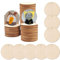 GIDWRIY 50 Pièces Petit Rondin de Bois avec Trou 30 mm, Disque en Bois Naturel, Plaque en Bois Rond, Panneau de Bois Rondelle de Bois Decoratif, Tranche de Bois Fins pour Dricolage,Peinture,Etiquettes