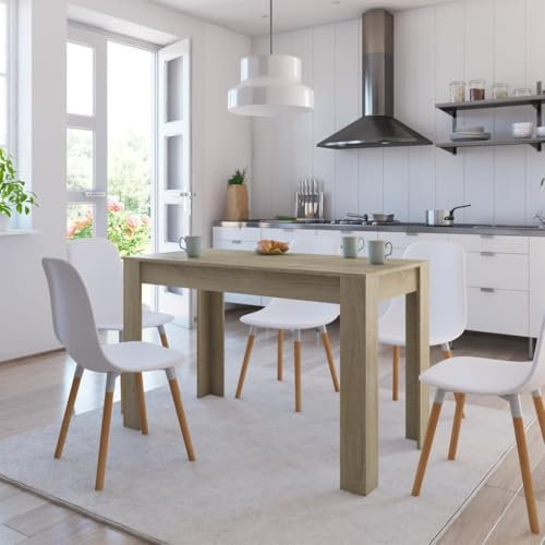 IBUQDDV Lounge Tisch Bartisch küche Gartentische Kitchen Table Esstisch Sonoma-Eiche 120x60x76 cm Holzwerkstoff für Esszimmer Küche Arbeitszimmer