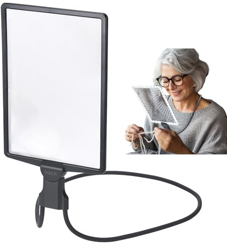 Lente di ingrandimento da lettura con luce per anziani (Grigio)