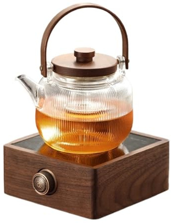 Set di teiera elettrica, completamente automatica, in ceramica, per la produzione domestica, bollitore retrò e set da tè per piano cottura
