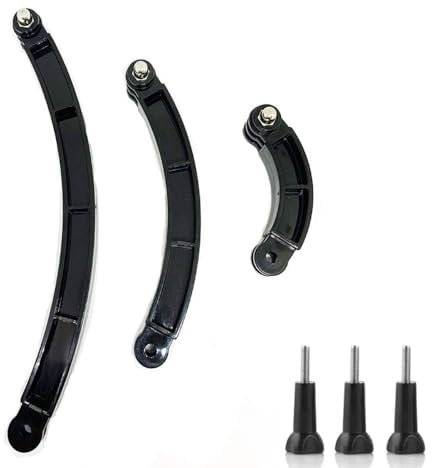 ShipeeKin 3-in-1 Plastic Helmet Curved Arced Extension Arm Mount Kit (7.5/13.5/19.5cm) Replacement compatible for all Gopro Hero Series, SJCAMs, 4K, EK7000, GeekPro and other Action Cams