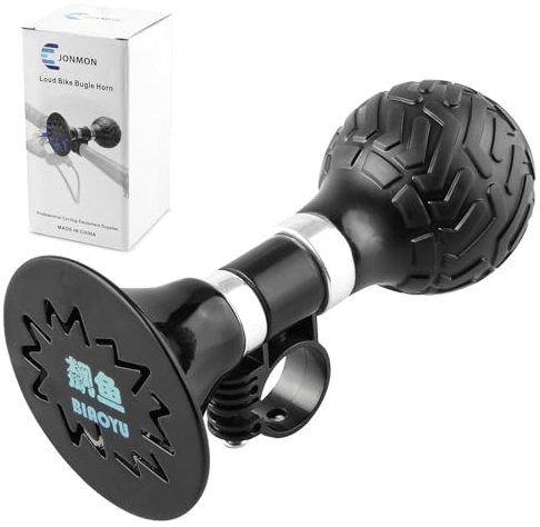 JONMON Bike Horn, 120dB Loud Bicycle Bugle Clown Rubber Squeeze Ball Loudspeaker Cycling Ring for Adults Child Bikes Handlebars Mount