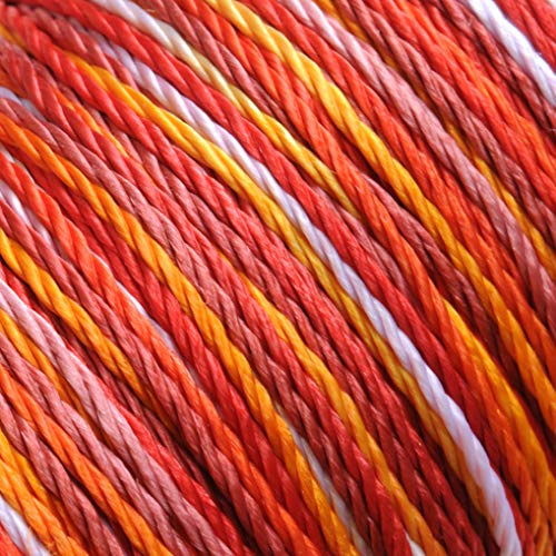 Ganzoo takelgarn takelcord Dip-Dye Fire för repändar och tågvirke, 40 m spole, 1 mm tråd för takling, dekorlindning och säkring av avslut, för PPM-rep och paracord, rivfast färgäkt ogiftigt tvättbart