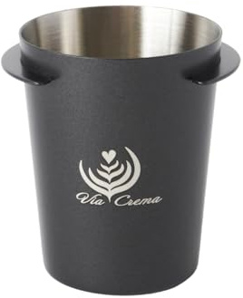 VIA CREMA Bicchiere Dosatore da Caffè 51 mm Misuratore Espresso. Accessorio Dosa Caffè Acciaio Inox (Tazza Dosaggio 51 mm)