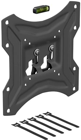 D-Line Support Mural TV pour 23 à 50 Pouces, Fixation à Plat Contre Le Mur, Formats VESA 75x75 mm à 200x200 mm - Peut Soutenir Un Poids Maximum de 25 kg