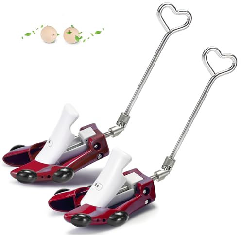 Masvan Shoe Stretcher for Men Women Boots, Pair of Calf Boots Expander Stretcher Adjustable Width & Height Instep for Thick Wide Feet, Shoe Widener for Hiking Working Cowboy Boots,Red,Women's 2.5-7