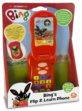Bing - Flip & Learn Phone For Kids - Interactive Learning & Child Development, Listening, Coordination, Communication, Colours & Numbers Recognition - Features Fun Activities & Sounds, 18 Months+