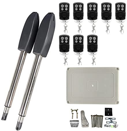 Motor Puerta Corredera, Kit de abridor de puerta oscilante eléctrico automático de 400KG, actuador de Motor de operador de puerta oscilante, Control remoto múltiple opcional for entrada,Abridor De Po