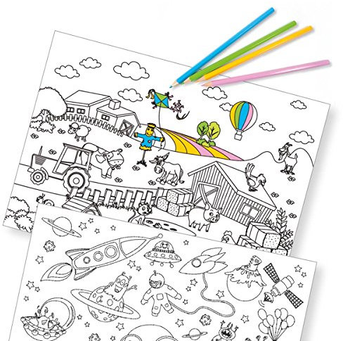 Papier-Tischsets – praktische Platzsets als Abreißblock für Kinder zum Ausmalen – Kids Fun – Color ME