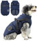 Savlot Hundejacke Winterweste Jacken Hundemantel Hundepullover Haustier Skifahren Kostüm Ärmellose Baumwolle Gepolsterte Weste Mit Brustgurt Gurt - Dunkelblau, XL