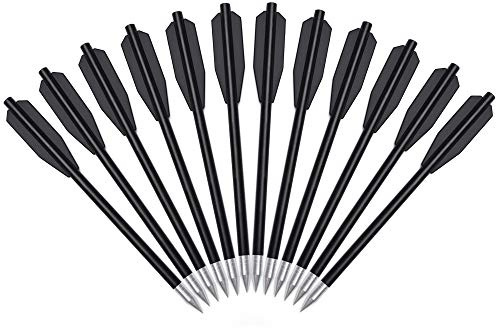 ELONG OUTDOOR Crossbow Bolts Arrows 6.5 Plastic Hunting Arrows for 50-80lbs Mini Crossbow Archery Pistol - Fishing Hunting Target Practice (Pack of 12)