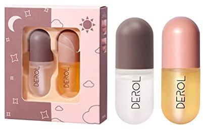 Dan&Dre Lippenaufheller-Set, 2-stück Lip Plumper Set mit natürlichem Make-up Lipgloss, Lippenvergrößernd, Glänzend, Lipgloss Set