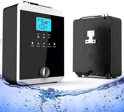Máquina purificadora de agua Ionizador de agua ORP+500-800 PH 2.8-11 Sistema de filtración de agua alcalina para el hogar, 5 configuraciones de agua/Voz inteligente/Limpieza automática