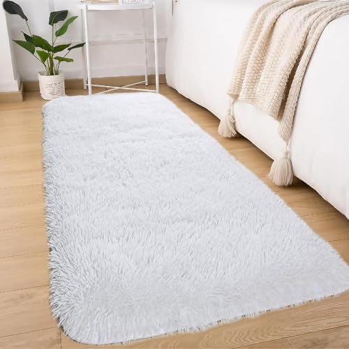 Sour Lemon Alfombras de salón, 60 x 120 cm, Pasillo gris, alfombra para dormitorio, lavable, antideslizante, alfombra esponjosa, alfombra peluda, alfombras suaves, alfombra para niños, pasillo, salón
