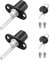 KGDUYC 2 pièces serrure de tiroir - Serrure à piston avec clé, pour tables de bureau, classeurs, armoires, en acier inoxydable noir