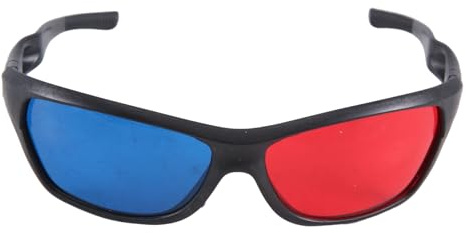Orolotay Rot und Blau/Blaugruen Anaglyph Einfacher Stil 3D-Brille Fuer 3D Film Spiel (Extra Upgrade-Stil)
