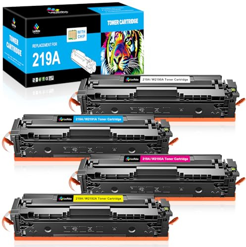 LeciRoba 219A for HP W2190A toner for HP Color LaserJet Pro MFP 3302FDW 3302SDW 3302FDN 3302FDNG 3302FDWG 3302SDWG Color LaserJet Pro 3202DN 3202DW Printer (with chip,4-Pack)