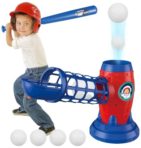 Juego Para Niños - Kit De Entrenamiento De Bate De Pelota, Juguete De Deporte Al Aire Libre, Lanzador De Niños, Juego De Aprendizaje Para Principiantes | P