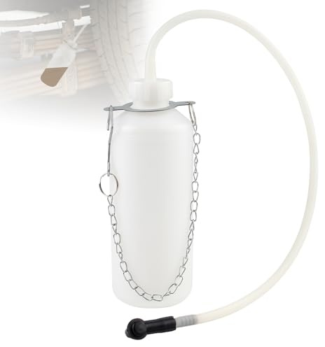 GZGXKJ Spurgo per freni, 1 l, dispositivo di sfiato dei freni, con tubo da 60 cm e adattatore universale in gomma, per riparazione auto