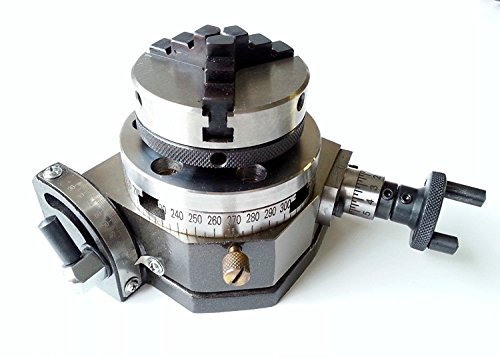 Tavolo rotante inclinabile da 75 mm con mandrino tornio da 65 mm per fresatrice set