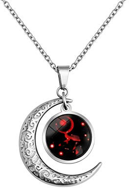 LEJAHAO 12 Sternzeichen Krebs Kette Damen Herren mit Charms Anhänger Sternbilder Mond Stern Rapper Luna Modeschmuck Halskette Simple Hip Hop Medallion Zodia Necklace Ketten für Männer Jungen Women