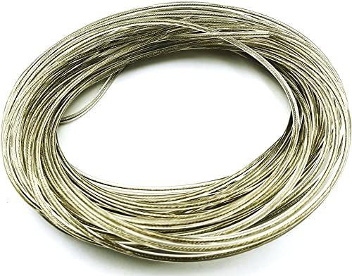 TEKLiNe Cuerda Acero Latón 20 Metros 4 mm Revestido Plastificado Carga Cable Tendedero Cuerda Acero Latonado Valla Neto Lona Tela, Cuerda Cable Acero Latonado 20mt