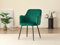 Alexander Morgan Pair of Charlotte Velvet Comfort Dining Chairs with arms (Green)