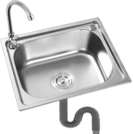 Évier de cuisine sous plan,Évier Cuisine 1 Cuve,Évier en acier inoxydable Lavabo Cuisine,Évier à encastrer de cuisine,longueur 38cm,42cm,48cm,50cm,53cm,60cm(50x40 cm)