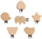 Annlpoy 6 Piezas Pinzas Chupete, Chupetero Madera Pinza chupetero, Madera Natural para Cadenas de Chupete, Pinza para Chupete de bebé con Motivos de Animales, Cierre metálico, Seguro y no tóxico