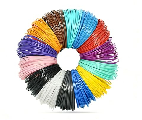 Yolkify 3D Pen Print Filament, 10 Pcs Bundle PCL Refills for 3D Printing - 6.56 Feet Per Color, Total 65.6 Feet, 3D Pen Filament Refills for Art, Crafts, Great Birthday and Christmas Gifts
