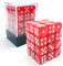 Bescon Würfel w6 12mm 36er Brick Box, 12mm Six Sided Die (36) Block of Dice, Marmor Pearl Red