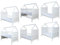 Micoland Babybett Kinderbett Juniorbett Bett Haus 140x70cm mit Matratze Weiss 0 bis 6 Jahre
