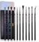 Jessup Set 11 pennelli eyeliner occhi professionali Linea a punta piatta conica angolata precisione acqua Nero/Argento T324