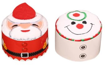 TOPBATHY Weihnachts Zauberhandtuch 2 StüCk Baumwolle Waschlappen FüR Kinder Festliche Weihnachten KüChentüCher Mit Weihnachtsmann Und Schneemann Design