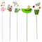 YQYAZL 6 Stück Gartendekor-Pfahlen, Metall-Blumenstecker für Zimmerpflanzen, Garten, Picks, dekorativ Blumenbeete, Pflanztöpfe, Hof, Terrasse, Rasen und Zuhause, 27cm/10.6inch