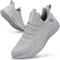 Feethit Sneaker Herren Schuhe Sportschuhe Laufschuhe Turnschuhe Herren Tennis Fitness Jogging Walkingschuhe Leichtgewichts Atmungsaktiv Freizeit Straßenlaufschuhe Schlüpfen Schuhe Licht Grau 43 EU